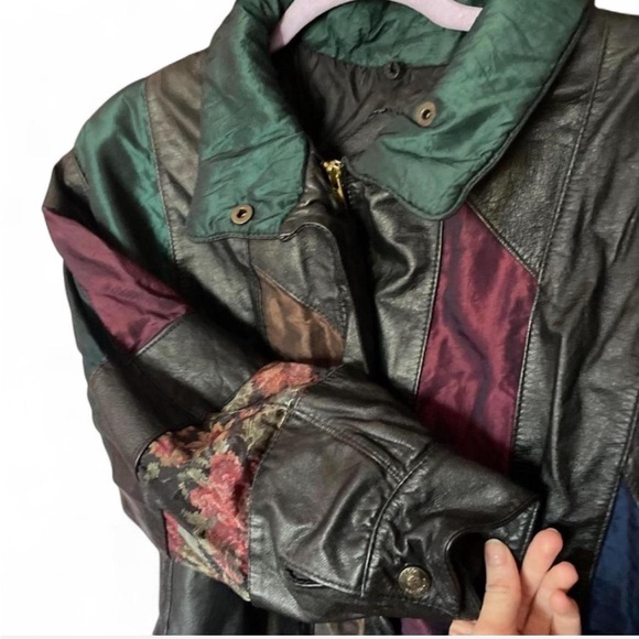 Unique, patchwork leather Jacket - Picture 3 of 5